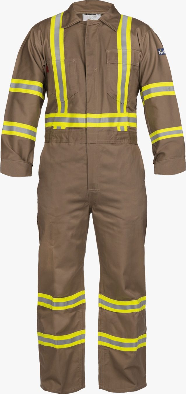 $88.50/Each</br></br>9 oz. FR Cotton Coverall with Reflective Trim - Arc Flash